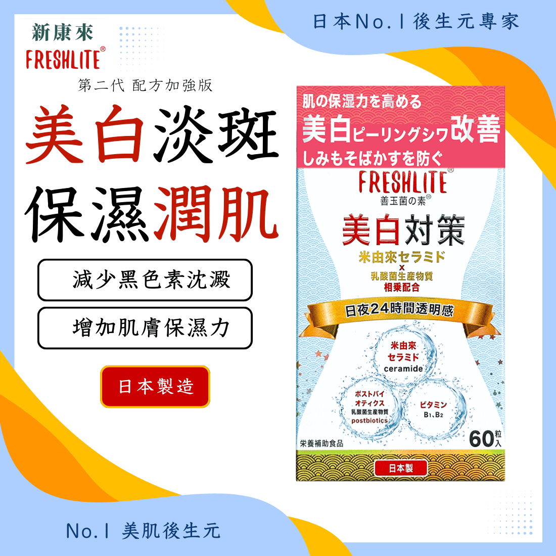美白對策|第2代美白美肌煥膚配方