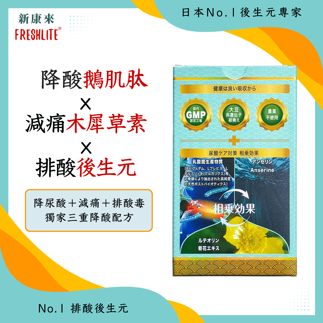 尿酸對策|降酸減痛排酸配方