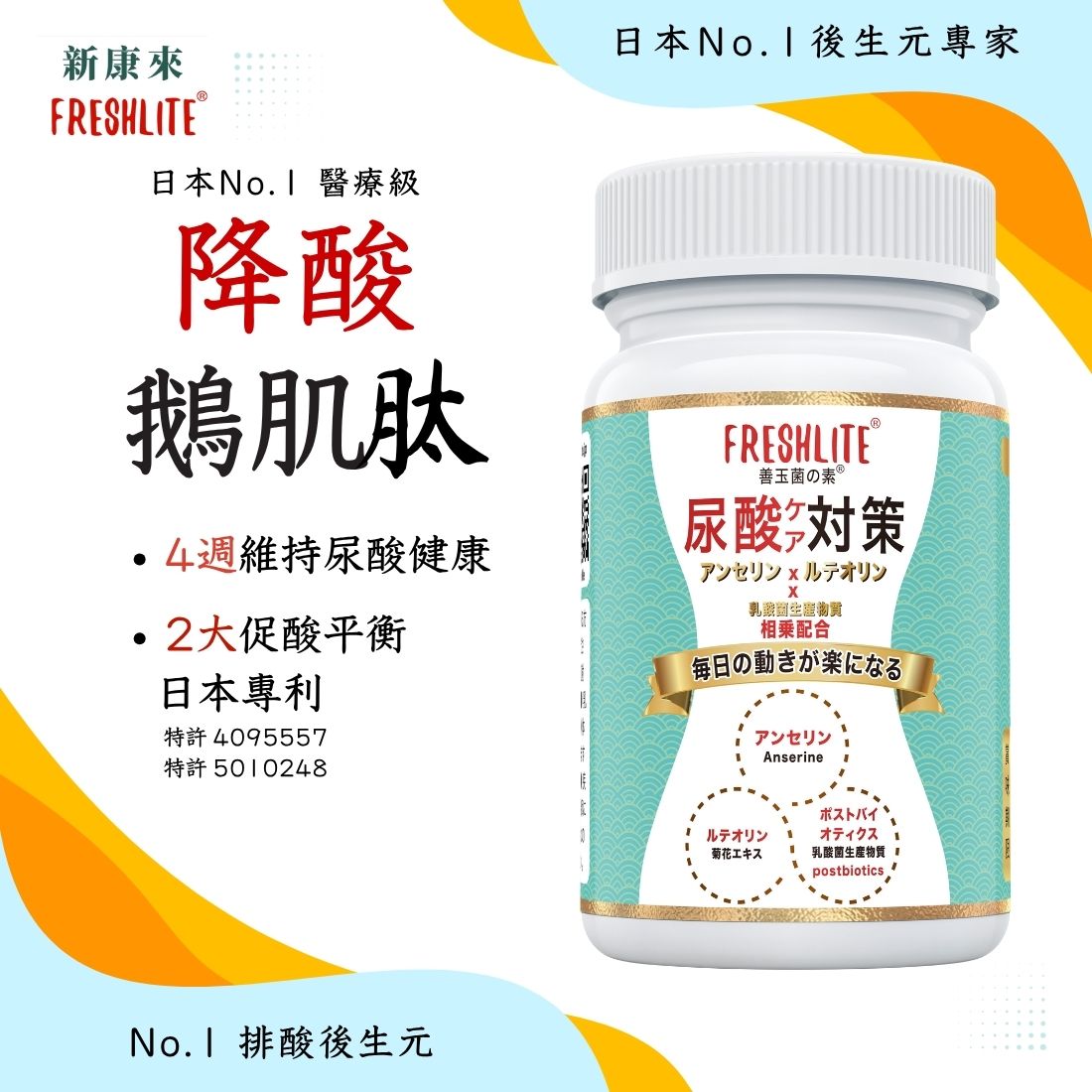 尿酸對策｜降酸減痛排酸配方