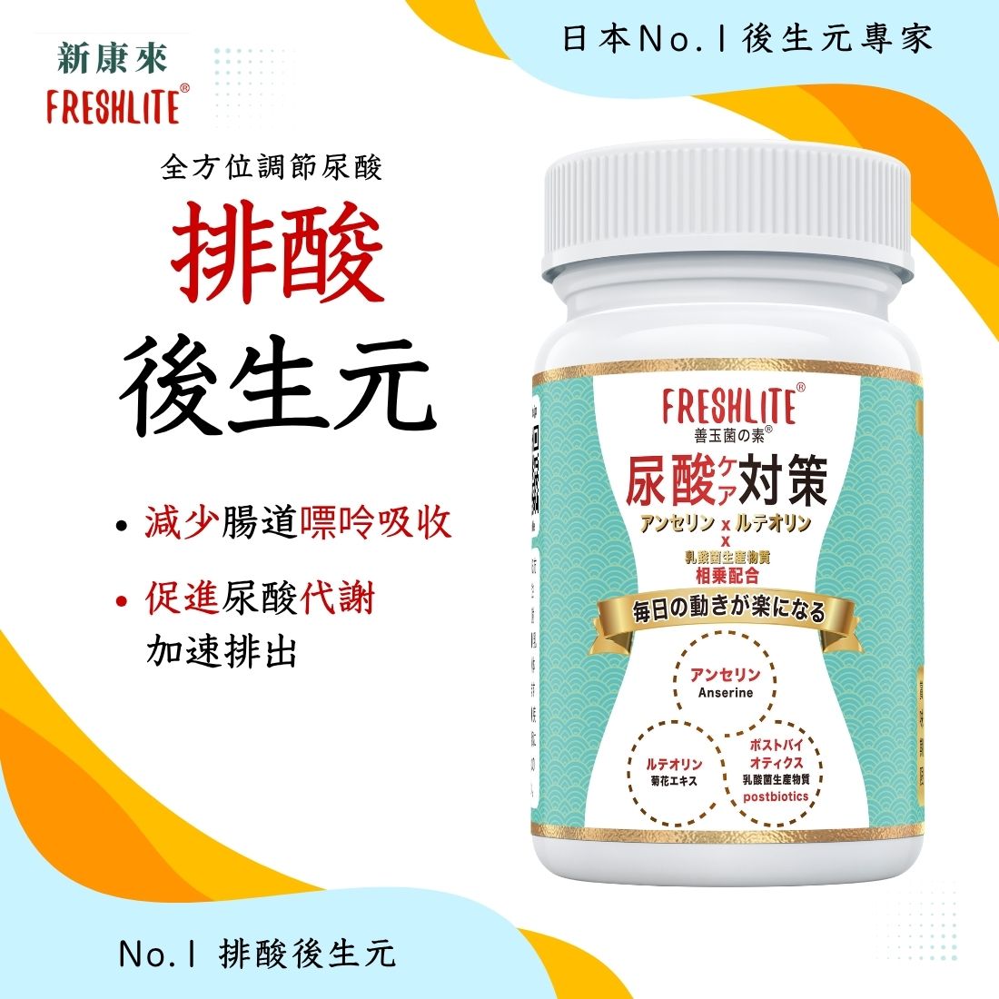 尿酸對策｜降酸減痛排酸配方